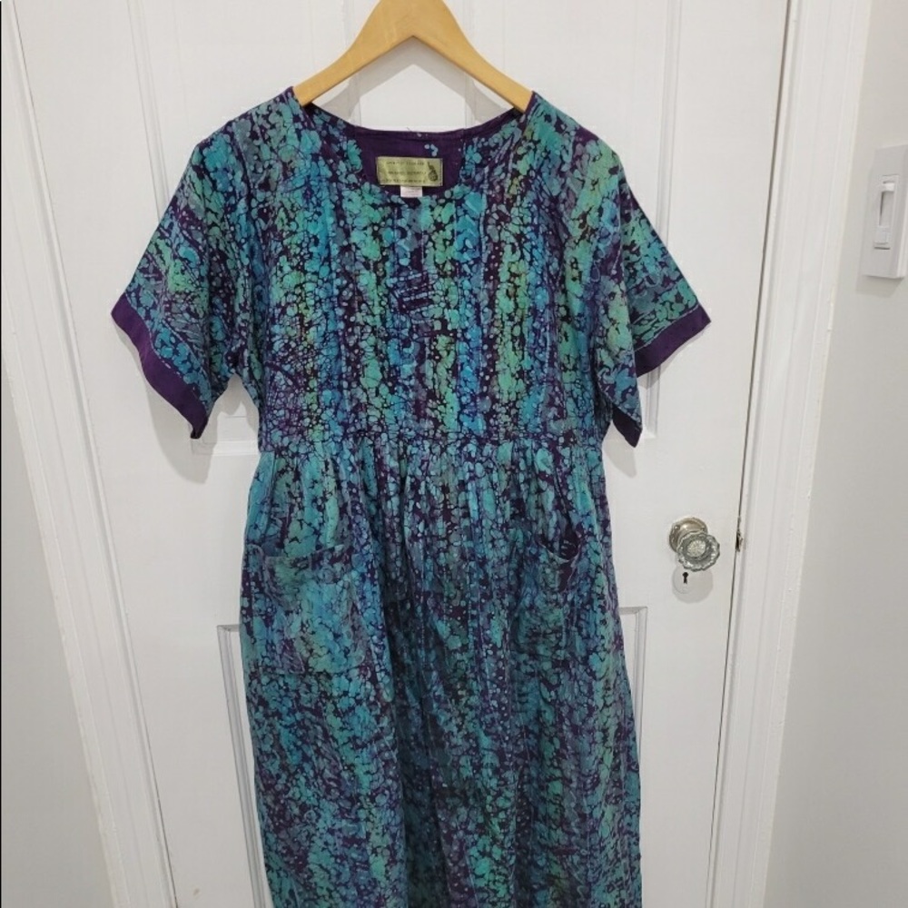 Vintage African Batik Dress